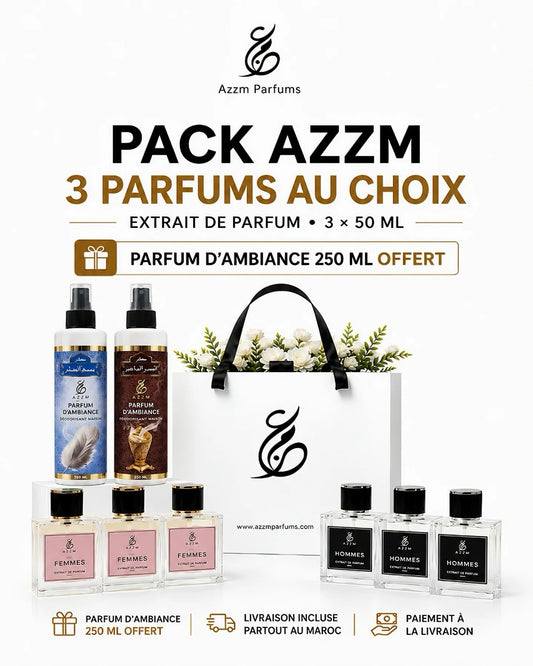 Pack AZZM – 3 PARFUMS AU CHOIX
